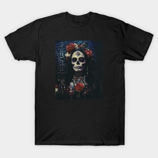 Santa Muerte Vintage Painting T-Shirt